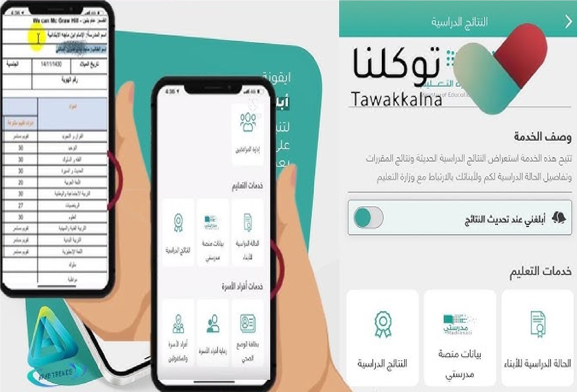 استعلام برقم الهوية فقط عن نتائج الطلاب عبر تطبيق توكلنا للفصل الدراسي الاول 1445 tawakkalna