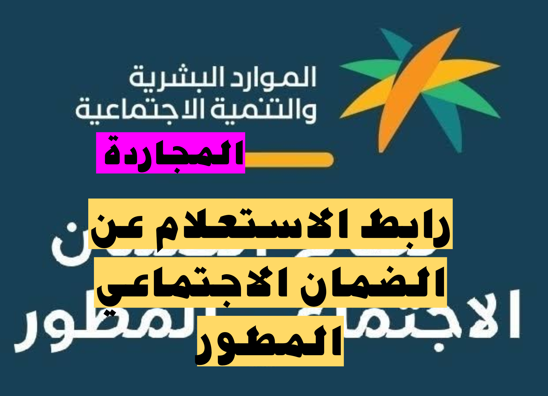 برقم الهوية فقط.. رابط الاستعلام عن الضمان الاجتماعي المطور لشهر ديسمبر 2023