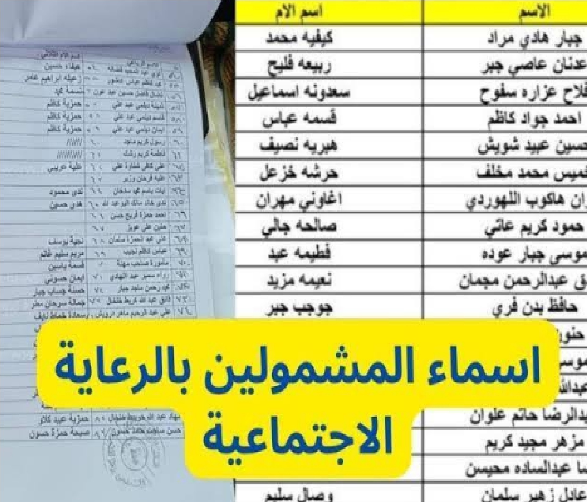 كشوفات pdf دونلود”… أسماء المشمولين بالرعاية الاجتماعية الوجبة الأخيرة السابعة 2024 عبر منصة مظلتي spa.gov.iq