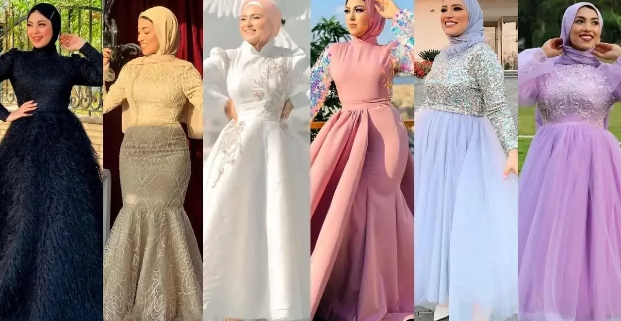 فساتين سهرة 2024 راقية جدا اجمل تصاميم فساتين سواريه 2024 ستان بالصور فخمة جدا