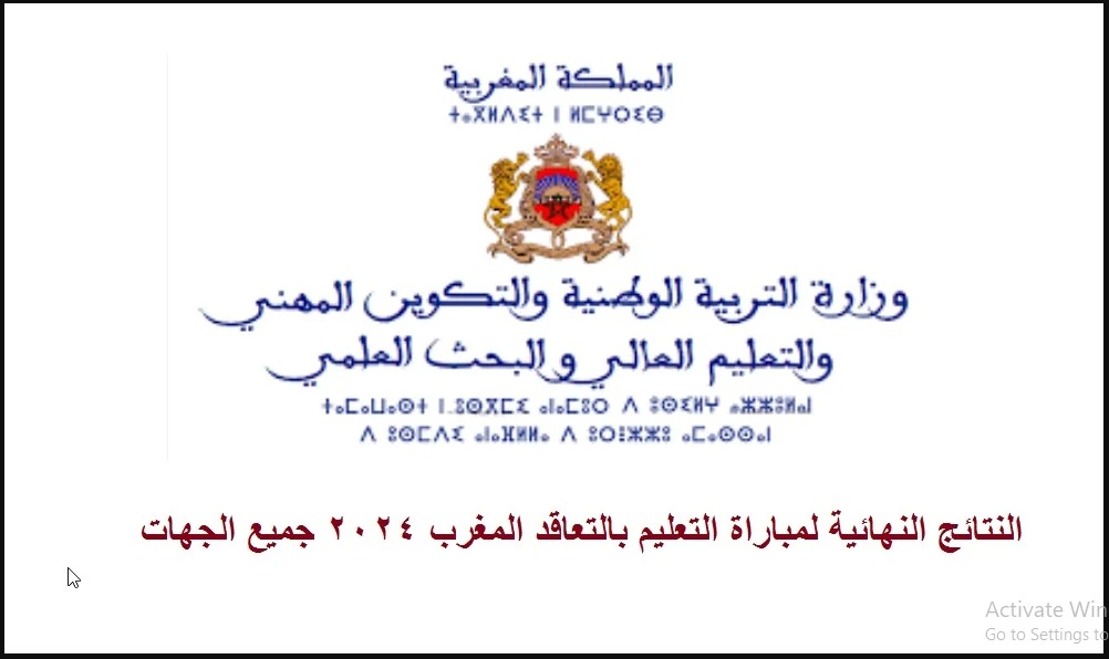 الآن إعلان النتائج النهائية لمباراة التعليم بالتعاقد المغرب 2024 واللوائح النهائية للمقبولين