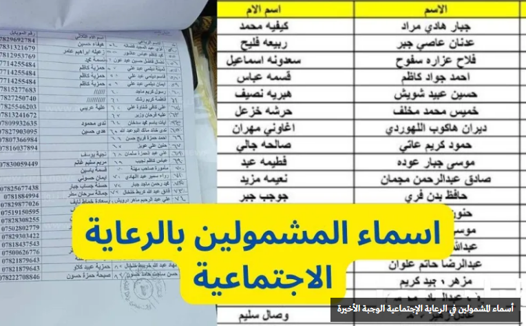 حملها الآن pdf … قائمة أسماء المشمولين في الرعاية الاجتماعية الوجبة الأخيرة 2024 عبر مظلتي بصيغة pdf