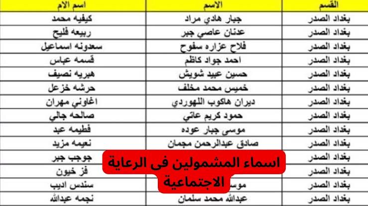 استعلم الآن .. رابط اسماء المشمولين بالرعاية الاجتماعية في العراق عبر منصة مظلتي