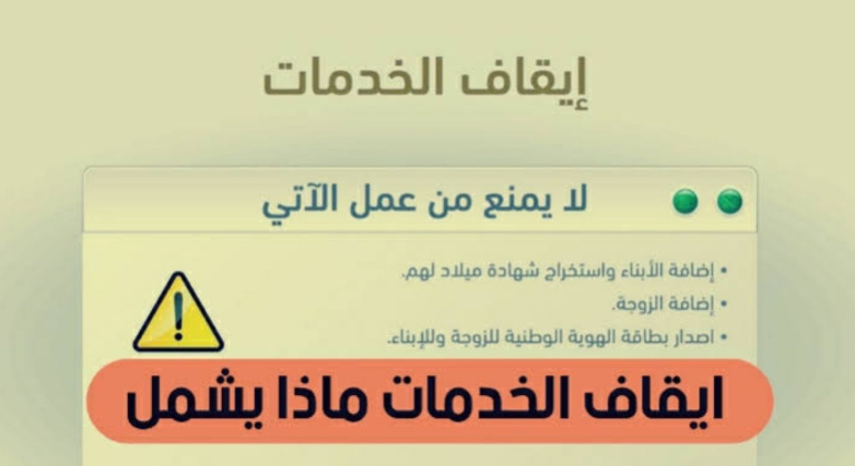 تعديلات وضوابط جديدة.. إيقاف الخدمات الجديد المستثناة وشروط إيقافها