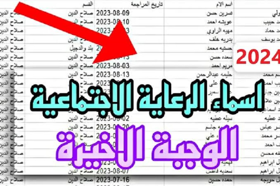 “Download Now” كشوفات أسماء المشمولين في الرعاية الاجتماعية الوجبة الأخيرة 2024 بالعراق بغداد وكافة المحافظات
