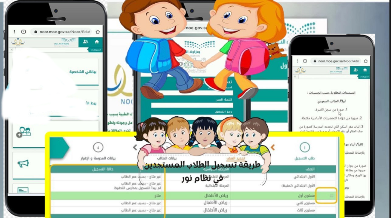 بداية تسجيل الطلاب الصف الاول الابتدائي ورياض الاطفال 1446 عبر preregistration.moe.gov.sa + المستندات المطلوبة