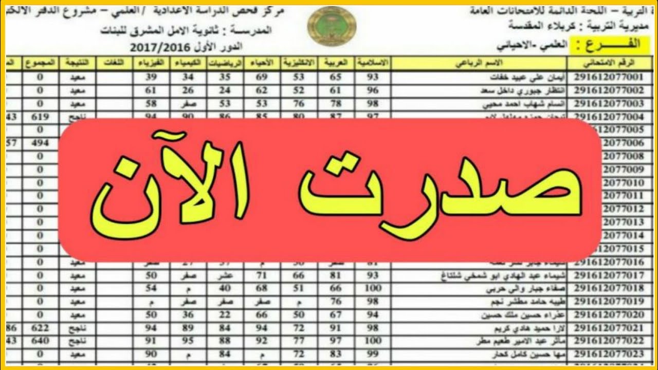 رابط شغااال..موقع نتائجنا السادس الابتدائي 2024 الدور الأول “نينوى- ديالى- البصرة- كركوك”