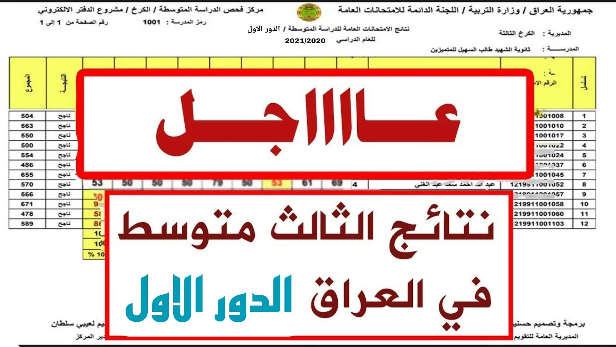 رابط سريع..نتائج الثالث المتوسط محافظة بغداد 2024 عبر nataegna.net ” للدور الاول”